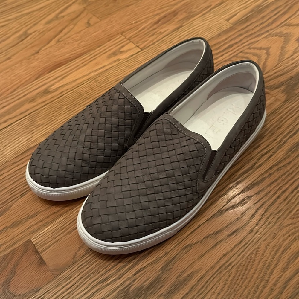 M. Gemi Taupe Suede Loafers Shoes Size 42